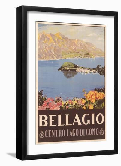 Bellagio Travel Poster-null-Framed Premium Giclee Print