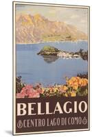 Bellagio Travel Poster-null-Mounted Art Print