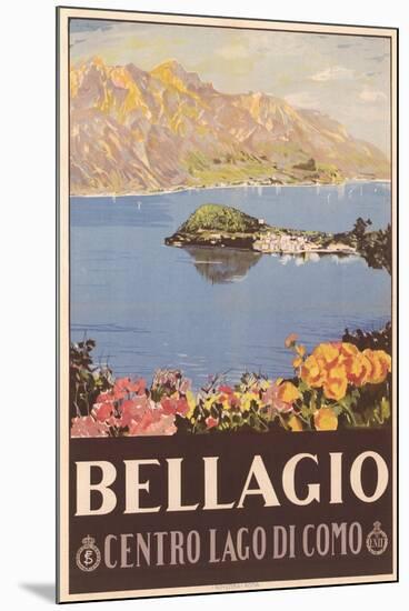 Bellagio Travel Poster-null-Mounted Art Print