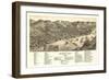 Bellaire, Ohio - Panoramic Map-Lantern Press-Framed Art Print