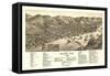 Bellaire, Ohio - Panoramic Map-Lantern Press-Framed Stretched Canvas