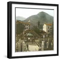 Bellano (Italy), the Jetty on the Banks of Lake Como, Circa 1890-Leon, Levy et Fils-Framed Premium Photographic Print