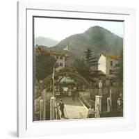 Bellano (Italy), the Jetty on the Banks of Lake Como, Circa 1890-Leon, Levy et Fils-Framed Photographic Print