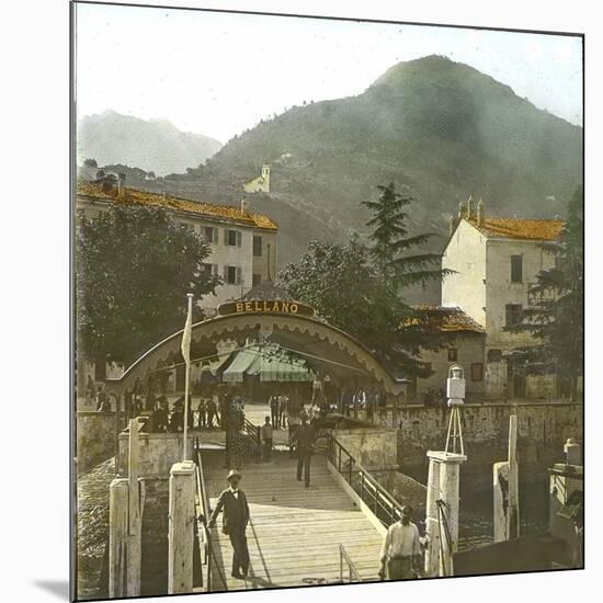 Bellano (Italy), the Jetty on the Banks of Lake Como, Circa 1890-Leon, Levy et Fils-Mounted Photographic Print