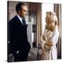 Belle by jour by Luis Bunuel with Michel Piccoli and Catherine Deneuve, 1967 (photo)-null-Stretched Canvas