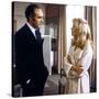 Belle by jour by Luis Bunuel with Michel Piccoli and Catherine Deneuve, 1967 (photo)-null-Stretched Canvas