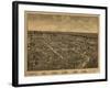 Belle Center, Ohio - Panoramic Map-Lantern Press-Framed Art Print