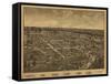 Belle Center, Ohio - Panoramic Map-Lantern Press-Framed Stretched Canvas