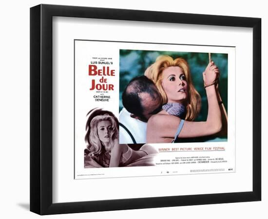 Belle de Jour, Michel Piccoli, Catherine Deneuve, 1967-null-Framed Art Print