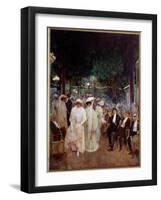 Belle Epoque: “” Les Belles De Nuit Au Jardin De Paris En 1905”” Painting by Jean Beraud (1849-1935-Jean Beraud-Framed Giclee Print