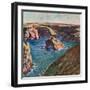 Belle-Ile, 1886 (Oil on Canvas)-Claude Monet-Framed Giclee Print