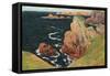 Belle-Ile-Eug?ne Boudin-Framed Stretched Canvas