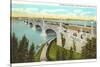 Belle Isle Bridge, Detroit, Michigan-null-Stretched Canvas