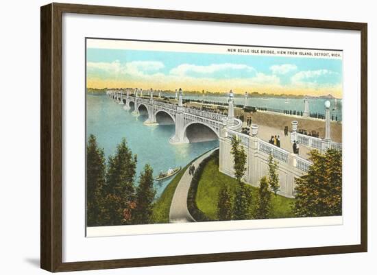 Belle Isle Bridge, Detroit, Michigan-null-Framed Art Print