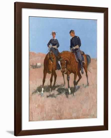 Belle Mckeever and Lt. Edgar Wheelock, C.1899-Frederic Remington-Framed Giclee Print