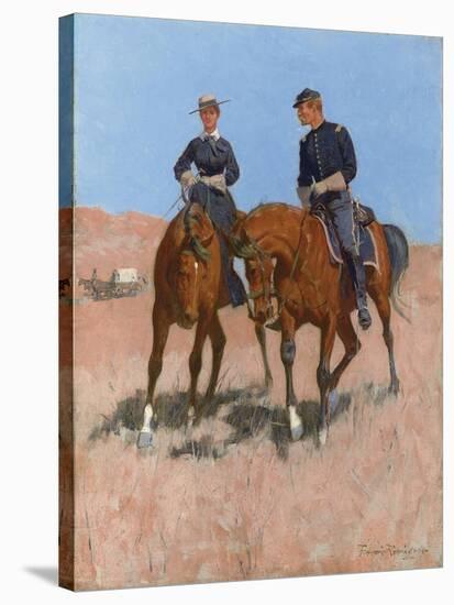 Belle Mckeever and Lt. Edgar Wheelock, C.1899-Frederic Remington-Stretched Canvas