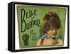 Belle of Buffalo Brand Tobacco Label-Lantern Press-Framed Stretched Canvas