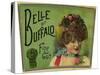 Belle of Buffalo Brand Tobacco Label-Lantern Press-Stretched Canvas