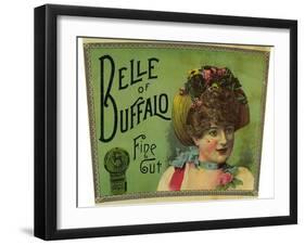 Belle of Buffalo Brand Tobacco Label-Lantern Press-Framed Art Print