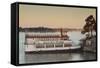 Belle of Hot Spring, Tour Boat at Dawn, Hot Springs, Arkansas, USA-Walter Bibikow-Framed Stretched Canvas