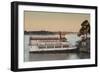 Belle of Hot Spring, Tour Boat at Dawn, Hot Springs, Arkansas, USA-Walter Bibikow-Framed Photographic Print