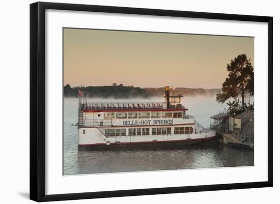 Belle of Hot Spring, Tour Boat at Dawn, Hot Springs, Arkansas, USA-Walter Bibikow-Framed Photographic Print