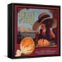 Belle of Piru Brand - Piru, California - Citrus Crate Label-Lantern Press-Framed Stretched Canvas