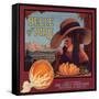 Belle of Piru Brand - Piru, California - Citrus Crate Label-Lantern Press-Framed Stretched Canvas