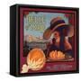 Belle of Piru Brand - Piru, California - Citrus Crate Label-Lantern Press-Framed Stretched Canvas