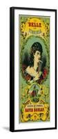 Belle of Virginia Tobacco Label - Petersburg, VA-Lantern Press-Framed Art Print