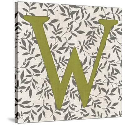 'Leafy Letter - W' Stretched Canvas Print - Belle Poesia | AllPosters.com