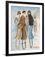 Belle rencontre d'hiver-Hélène Léveillée-Framed Art Print