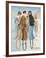 Belle rencontre d'hiver-Hélène Léveillée-Framed Art Print