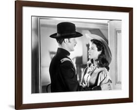 BELLE STARR, 1941 directed by IRVING CUMMINGS Dana Andrews and Gene Tierney (b/w photo)-null-Framed Photo