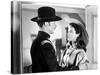 BELLE STARR, 1941 directed by IRVING CUMMINGS Dana Andrews and Gene Tierney (b/w photo)-null-Stretched Canvas