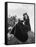 BELLE STARR, 1941 directed by IRVING CUMMINGS Gene Tierney (b/w photo)-null-Framed Stretched Canvas