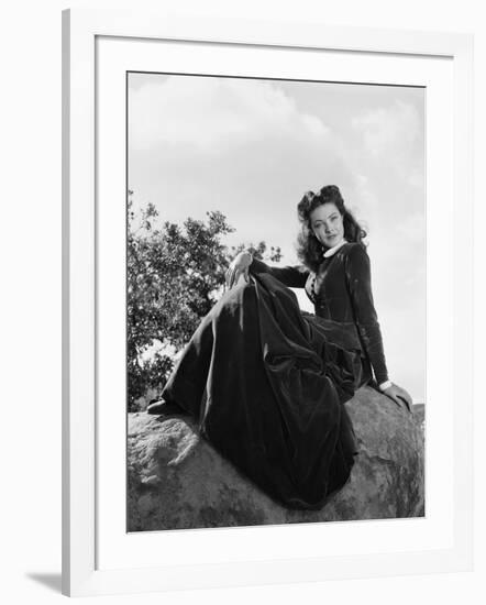 BELLE STARR, 1941 directed by IRVING CUMMINGS Gene Tierney (b/w photo)-null-Framed Photo