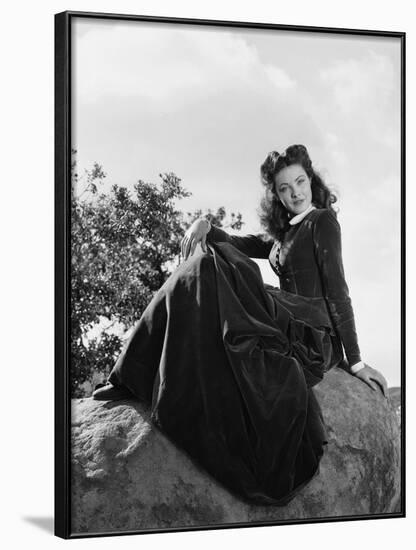 BELLE STARR, 1941 directed by IRVING CUMMINGS Gene Tierney (b/w photo)-null-Framed Photo