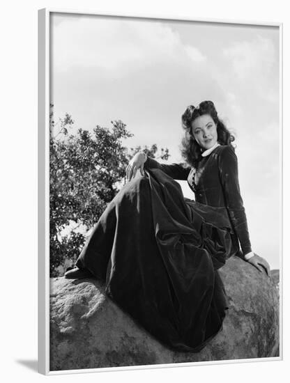 BELLE STARR, 1941 directed by IRVING CUMMINGS Gene Tierney (b/w photo)-null-Framed Photo