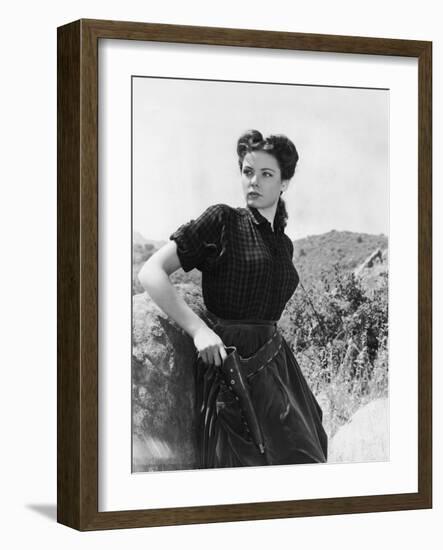 BELLE STARR, 1941 directed by IRVING CUMMINGS Gene Tierney (b/w photo)-null-Framed Photo