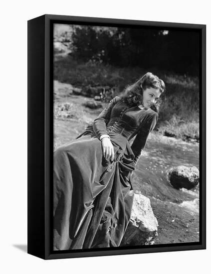 BELLE STARR, 1941 directed by IRVING CUMMINGS Gene Tierney (b/w photo)-null-Framed Stretched Canvas