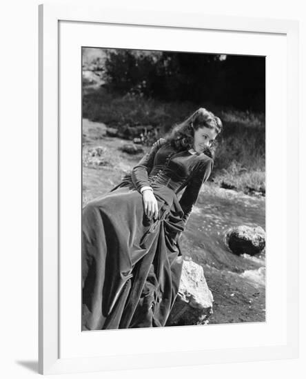 BELLE STARR, 1941 directed by IRVING CUMMINGS Gene Tierney (b/w photo)-null-Framed Photo