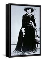 Belle Starr (B/W Photo)-American Photographer-Framed Stretched Canvas