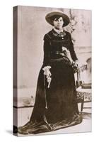 Belle Starr, Female Western Outlaw, Holding a Revolver, Ca. 1880-null-Stretched Canvas