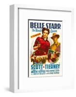 Belle Starr, Gene Tierney, Randolph Scott, 1941-null-Framed Photo