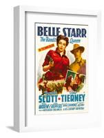 Belle Starr, Gene Tierney, Randolph Scott, 1941-null-Framed Photo