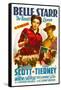 Belle Starr, Gene Tierney, Randolph Scott, 1941-null-Framed Stretched Canvas