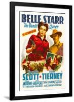 Belle Starr, Gene Tierney, Randolph Scott, 1941-null-Framed Photo