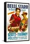 Belle Starr, Gene Tierney, Randolph Scott, 1941-null-Framed Stretched Canvas