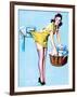 Belle Wringer Pin-Up 1941-Gil Elvgren-Framed Art Print